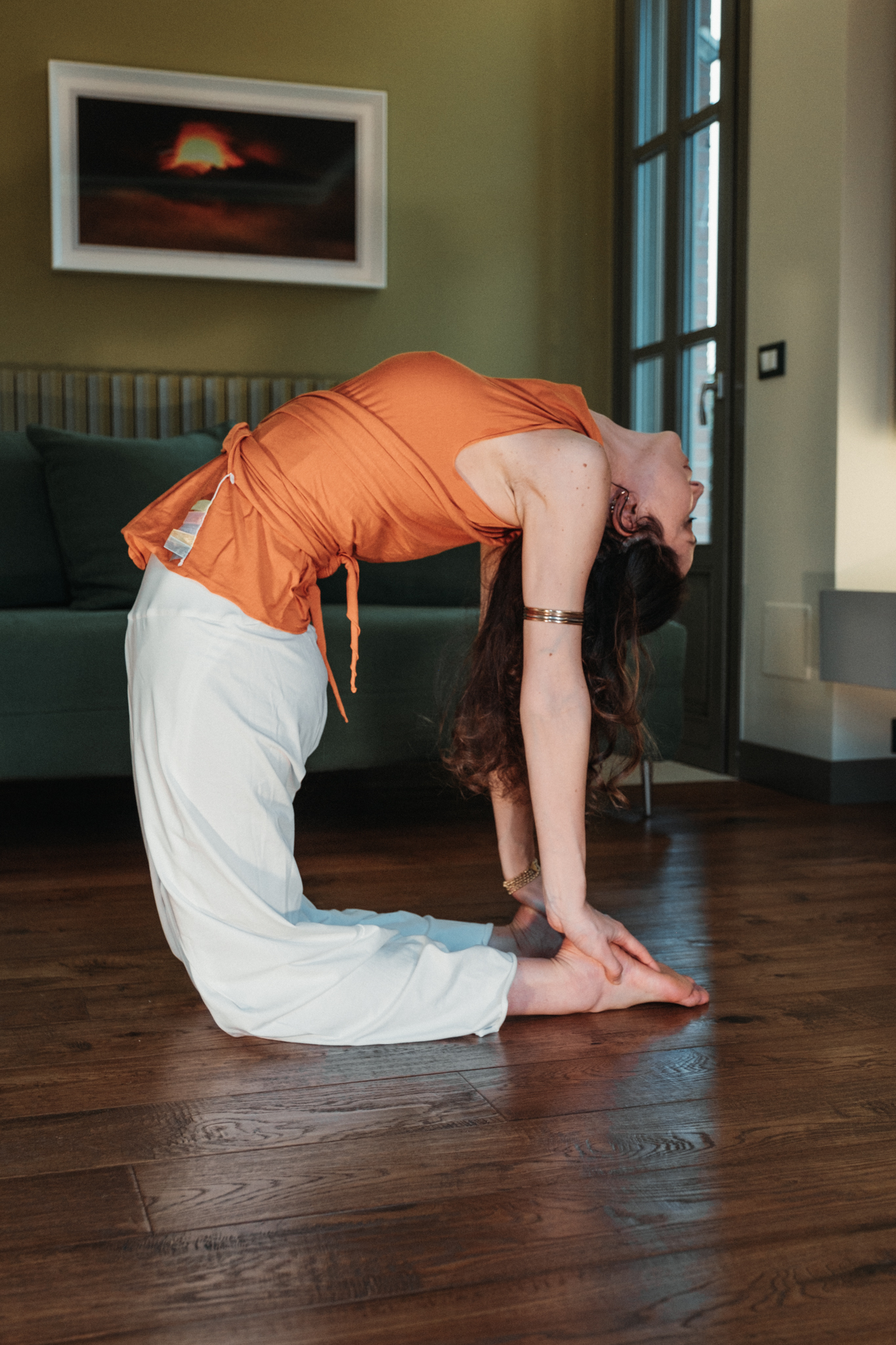 Una bella posizione di Yoga